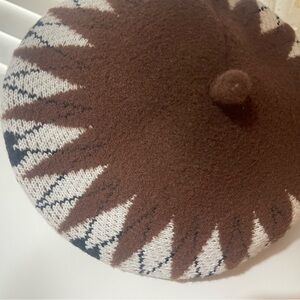 NWT Anthropologie Maeve Motif Beret Hat